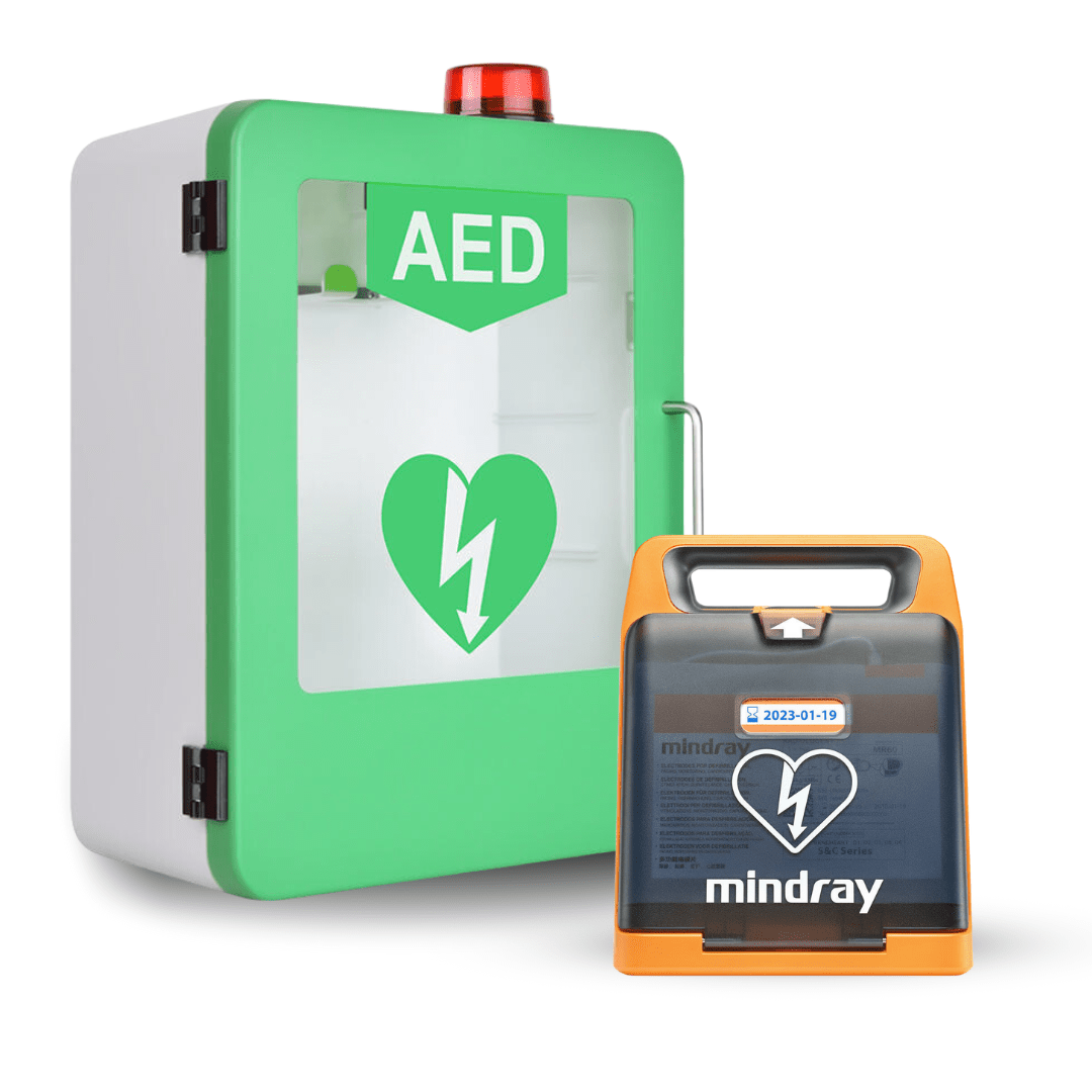 C2 Mindray BeneHeart Defibrillator & Mindray AED Unlocked Cabinet with Alarm